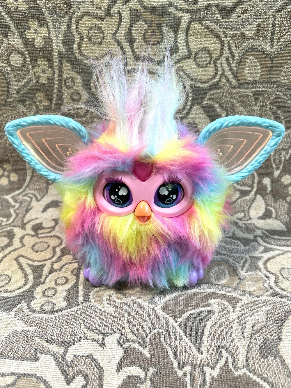 Hey Furby 2023 Tie Dye Interactive Plush Toy Voice Activated Animatronic